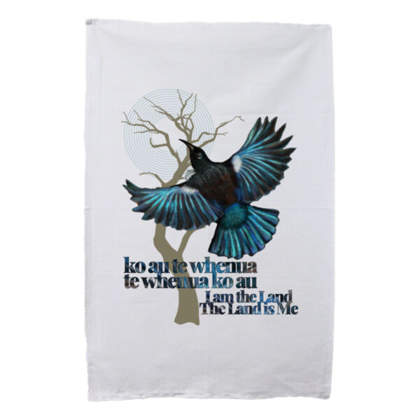 ko au te whenua teatowel (Tui mix) Thumbnail