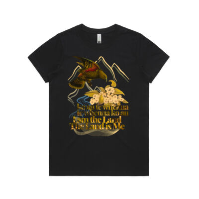 Kea in Flight - Kaitiaki Shirt Organic Cotton Short Sleeved Fem Body Style Thumbnail
