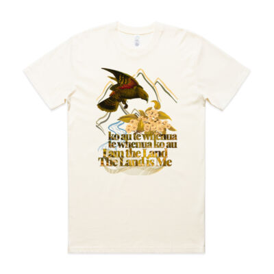 Kea in Flight - Kaitiaki Shirt Organic Cotton Short Sleeved (Masc Shape) Thumbnail
